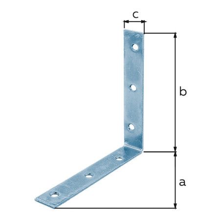 Boite 40 équerres de chaise 125 x 125 x 22mm - Alberts