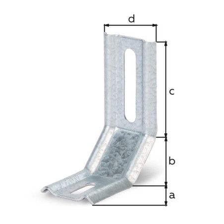 Equerre réglable 3 pans 45° 35 x 50 x 30mm - Alberts