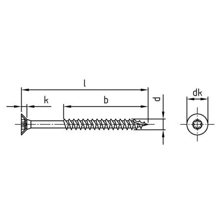 Boite 200 vis à bois terrasse torx A4 tête fraisée - Vis Expert