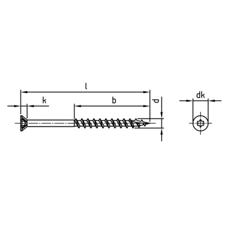 Boite 250 vis à bois terrasse torx A4 tête fraisée - Vis Expert