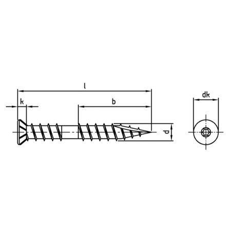 Boite 100 vis à bois terrasse Ø5,3 torx A2 tête fraisée - Vis Expert