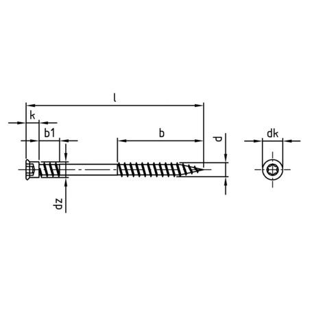 Boite 100 vis à bois terrasse Ø5,5 torx tête cylindrique TBS-Drill - Vis Expert