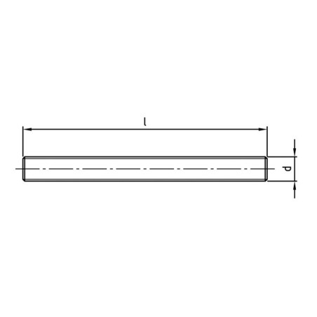 Tige filetée 1m x Ø24 inox A2 à l'unité - Vis Expert