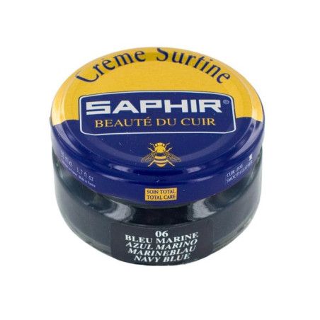 Crème Surfine cuir bleu marine 50ml Saphir