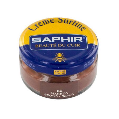 Crème Surfine cuir marron 50ml Saphir