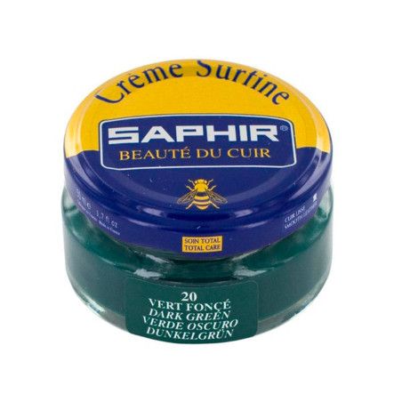 Crème Surfine cuir vert foncé 50ml Saphir