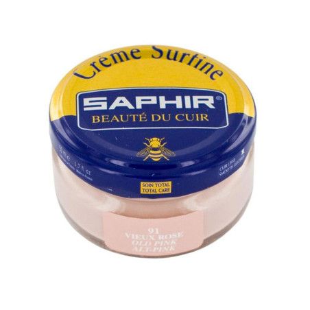 Crème Surfine cuir vieux rose 50ml Saphir