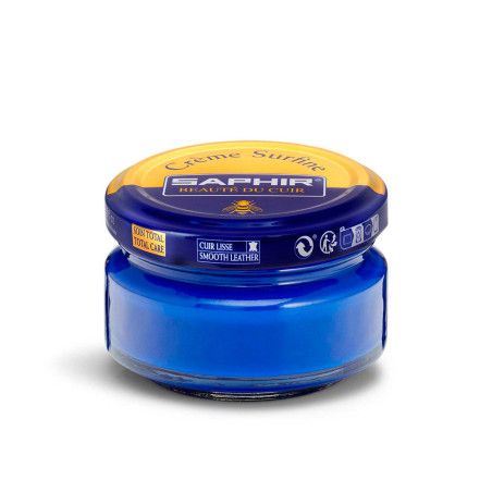 Crème Surfine cuir bleu saphir 50ml Saphir