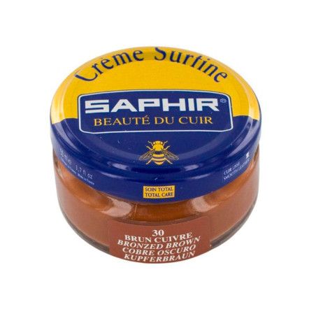 Crème Surfine cuir brun cuivre 50ml Saphir