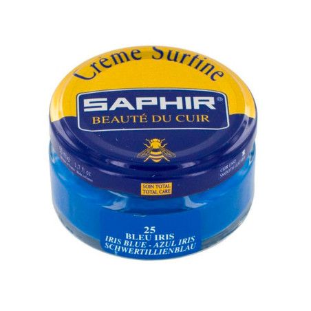 Crème Surfine cuir bleu iris Saphir 50ml